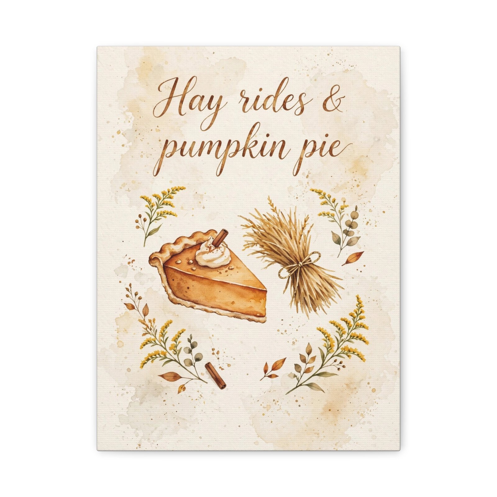 Hay Rides & Pumpkin Pie Canvas Wall Art - Image 9