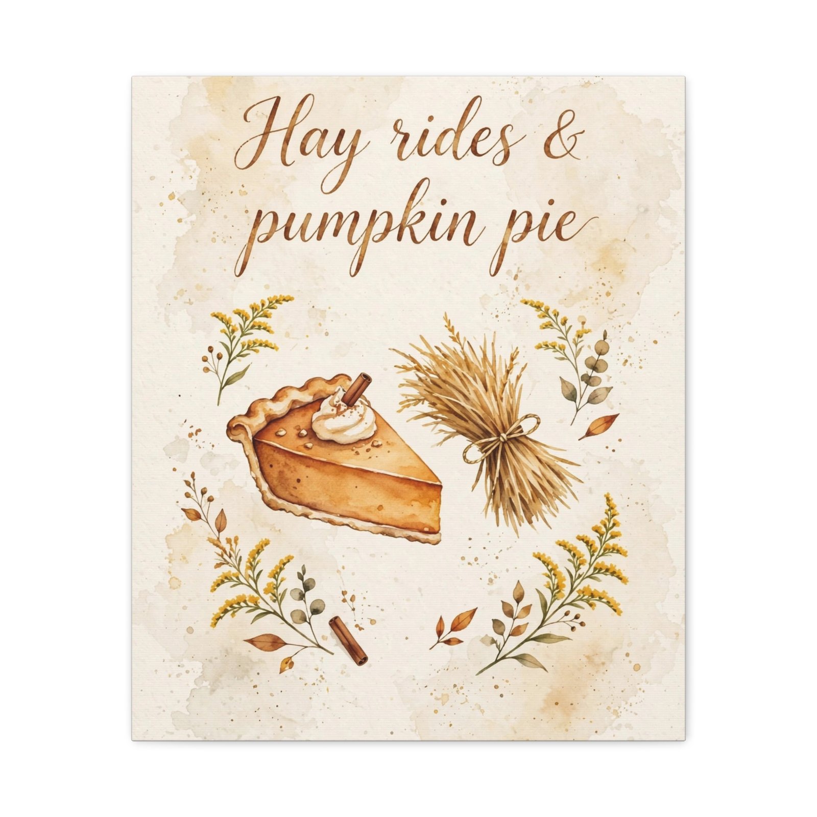 Hay Rides & Pumpkin Pie Canvas Wall Art - Image 14