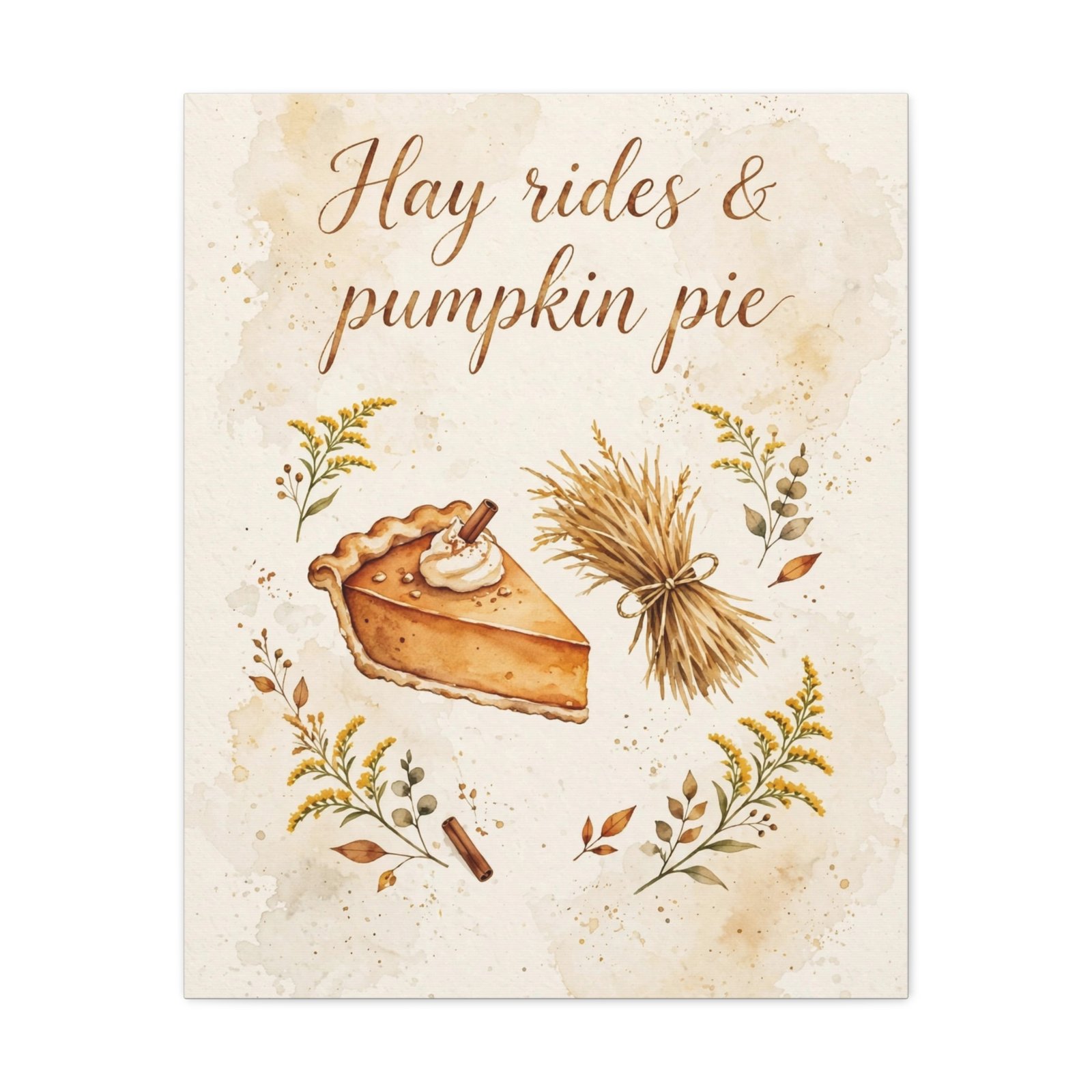 Hay Rides & Pumpkin Pie Canvas Wall Art - Image 13