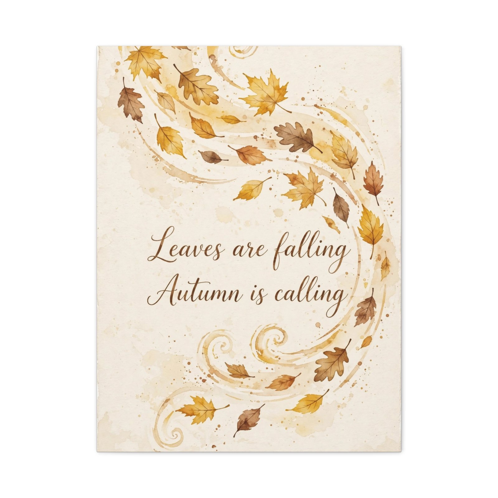 Autumn Wall Art Canvas - "Leaves are falling, Autumn is calling" Matte Stretched Canvas - Image 20
