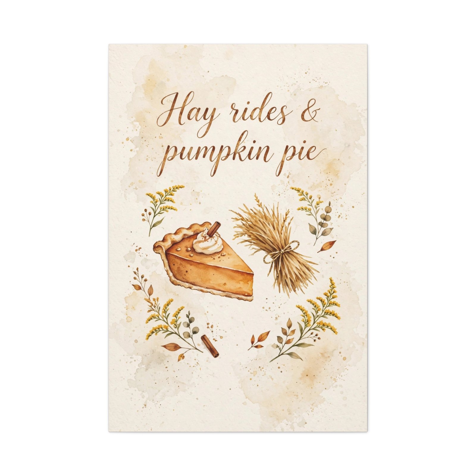 Hay Rides & Pumpkin Pie Canvas Wall Art - Image 12