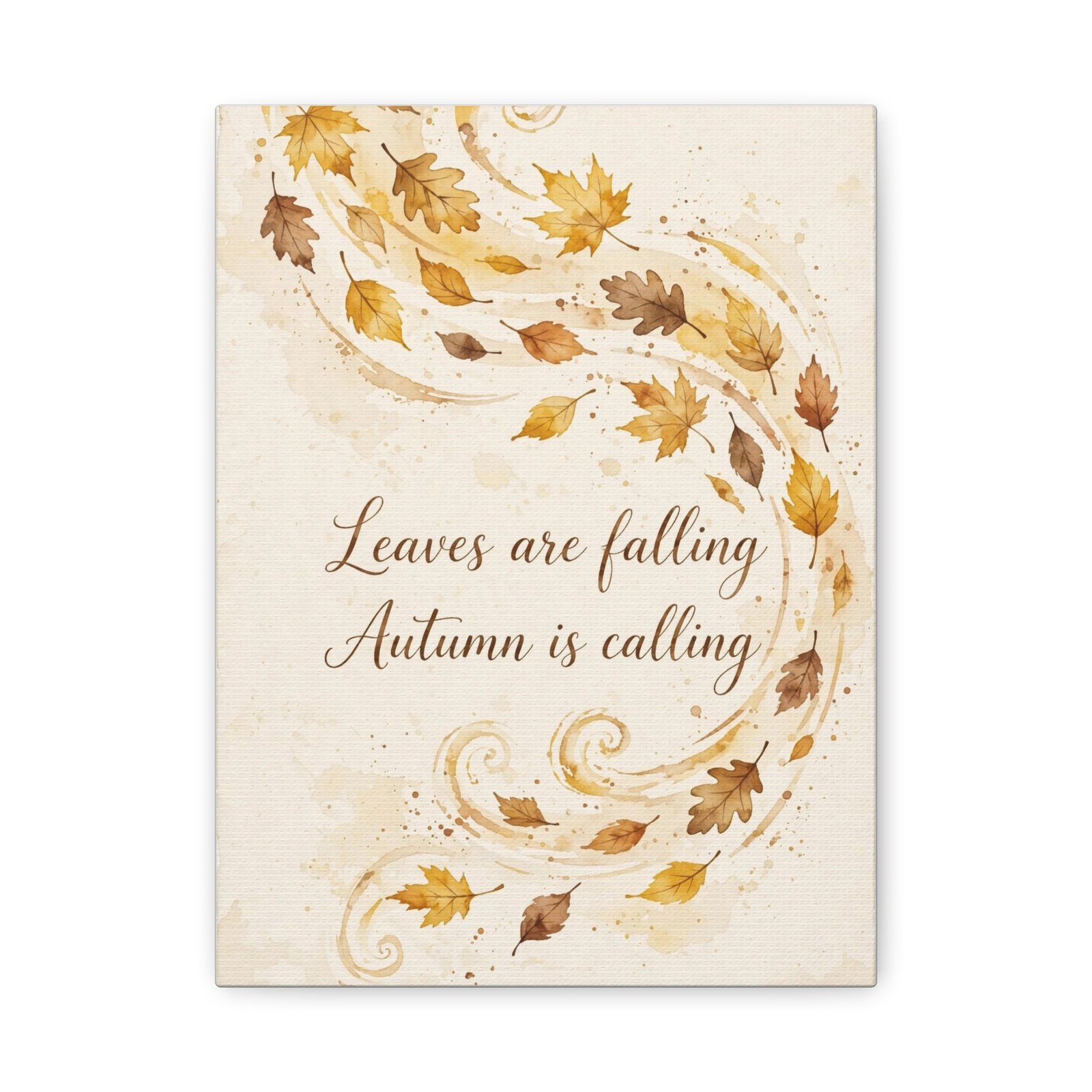 Autumn Wall Art Canvas - "Leaves are falling, Autumn is calling" Matte Stretched Canvas - Image 17
