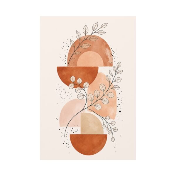 Abstract Terracotta Botanical Canvas - Image 2