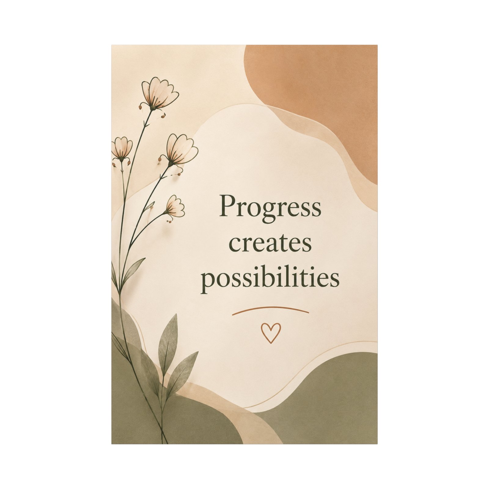 Inspirational Canvas Wall Art - "Progress Creates Possibilities" - Image 2