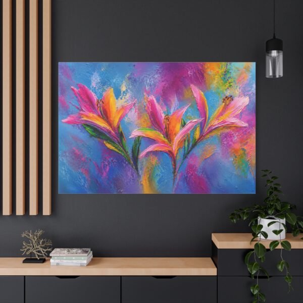 Vibrant Tropical Blossoms Matte Canvas Print - Image 4