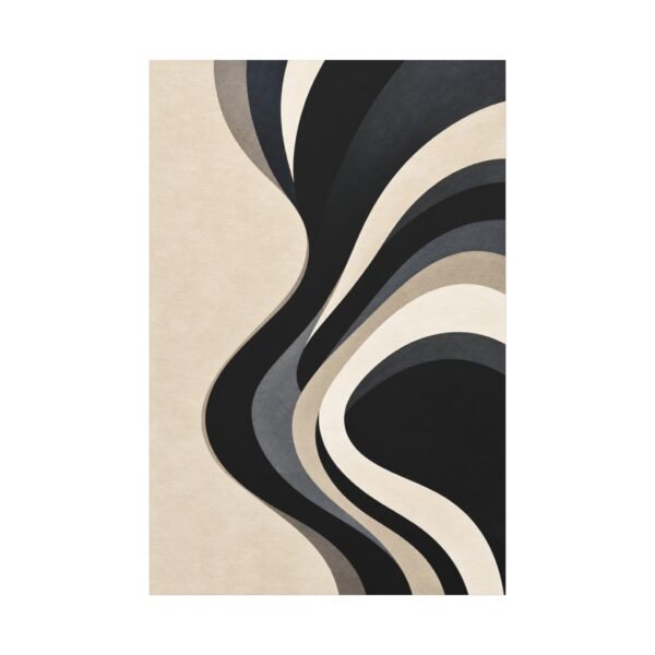 Abstract Neutral Wave Matte Canvas Print — Modern Minimalist Wall Art - Image 2