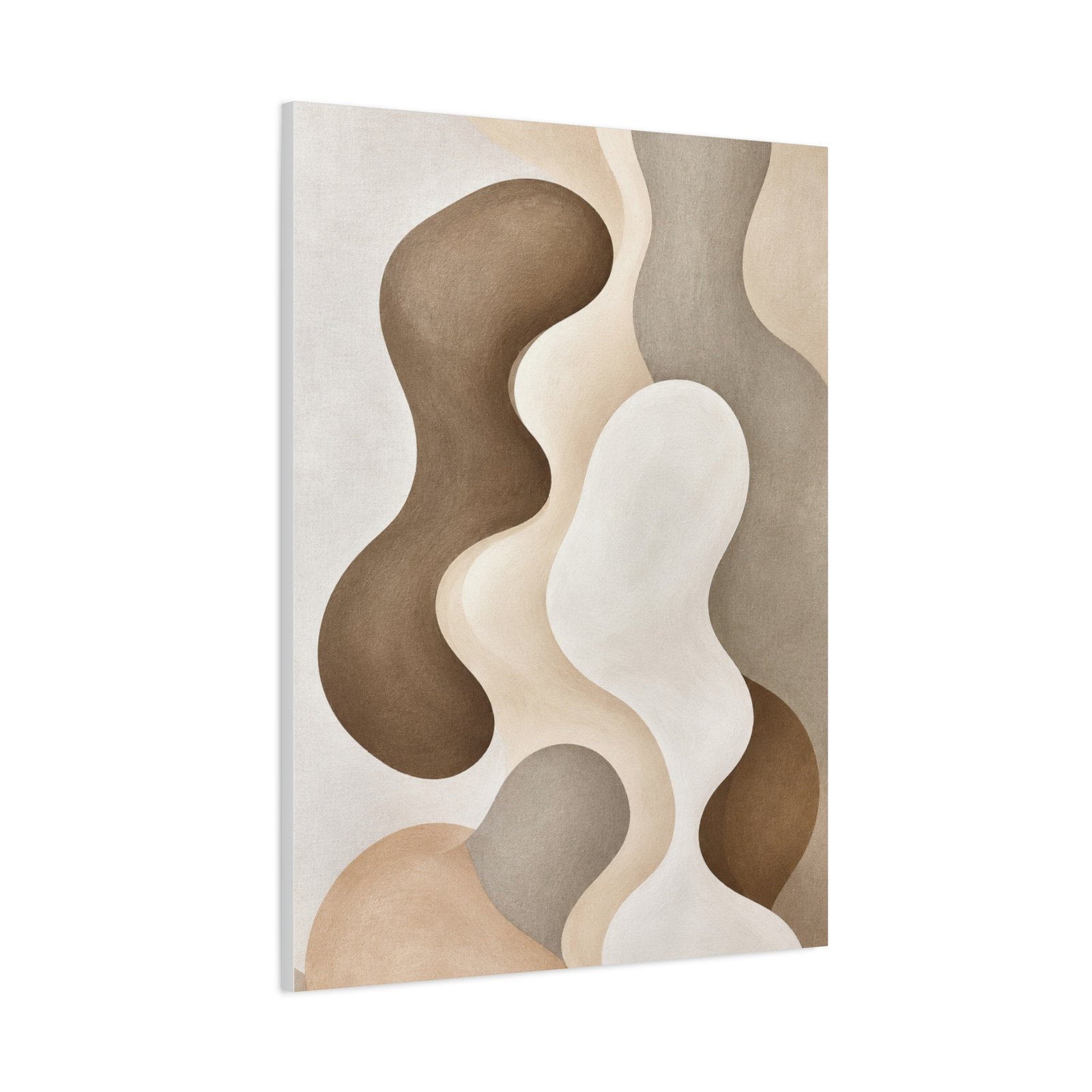 Neutral Abstract Layers Canvas Art — Matte Stretched Wall Decor - Image 3