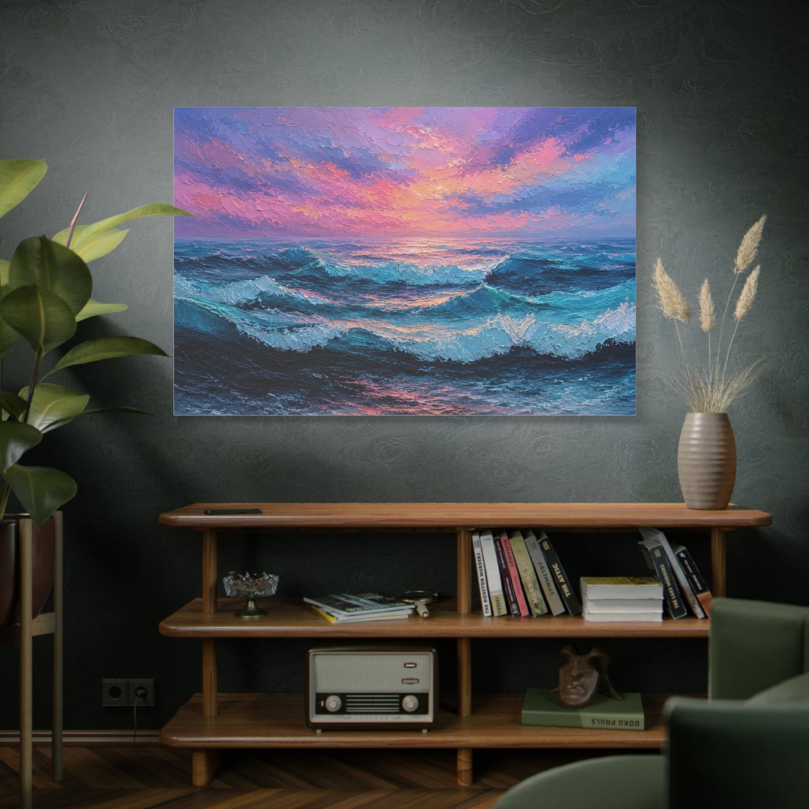 Ocean Sunset Canvas Print — Seascape Matte Stretched Wall Art - Image 5