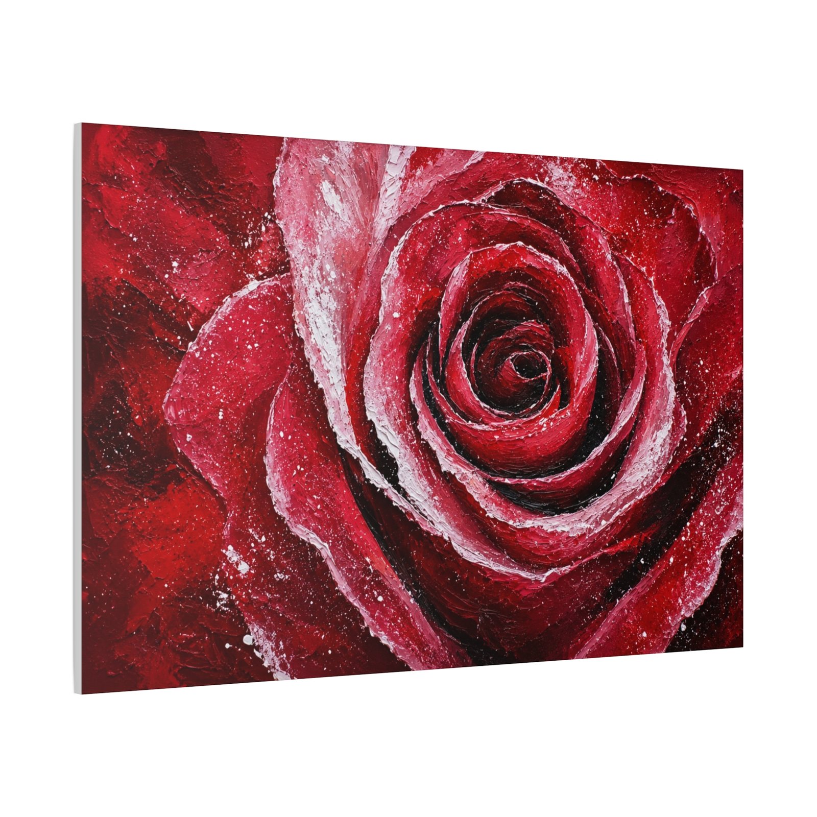 Red Rose Close-Up Matte Canvas Print — Stretched Wall Art - Image 3