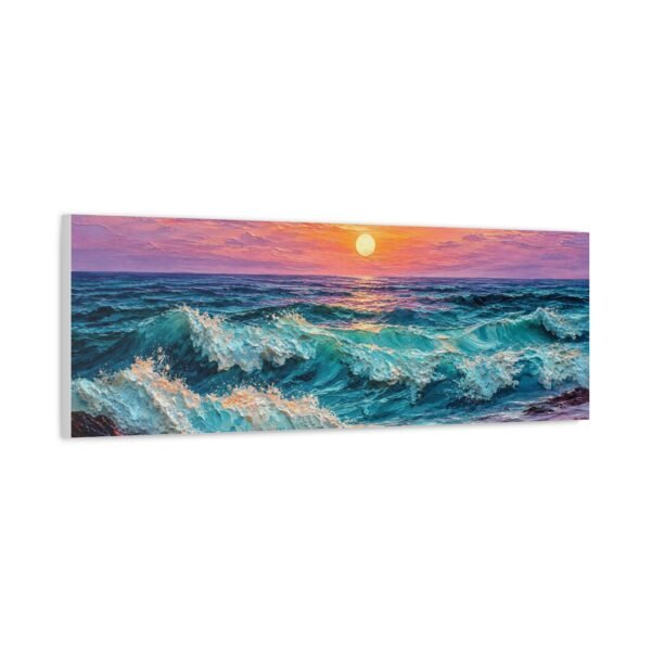 Sunset Ocean Waves Matte Canvas Print — Seaside Beach Wall Art - Image 22