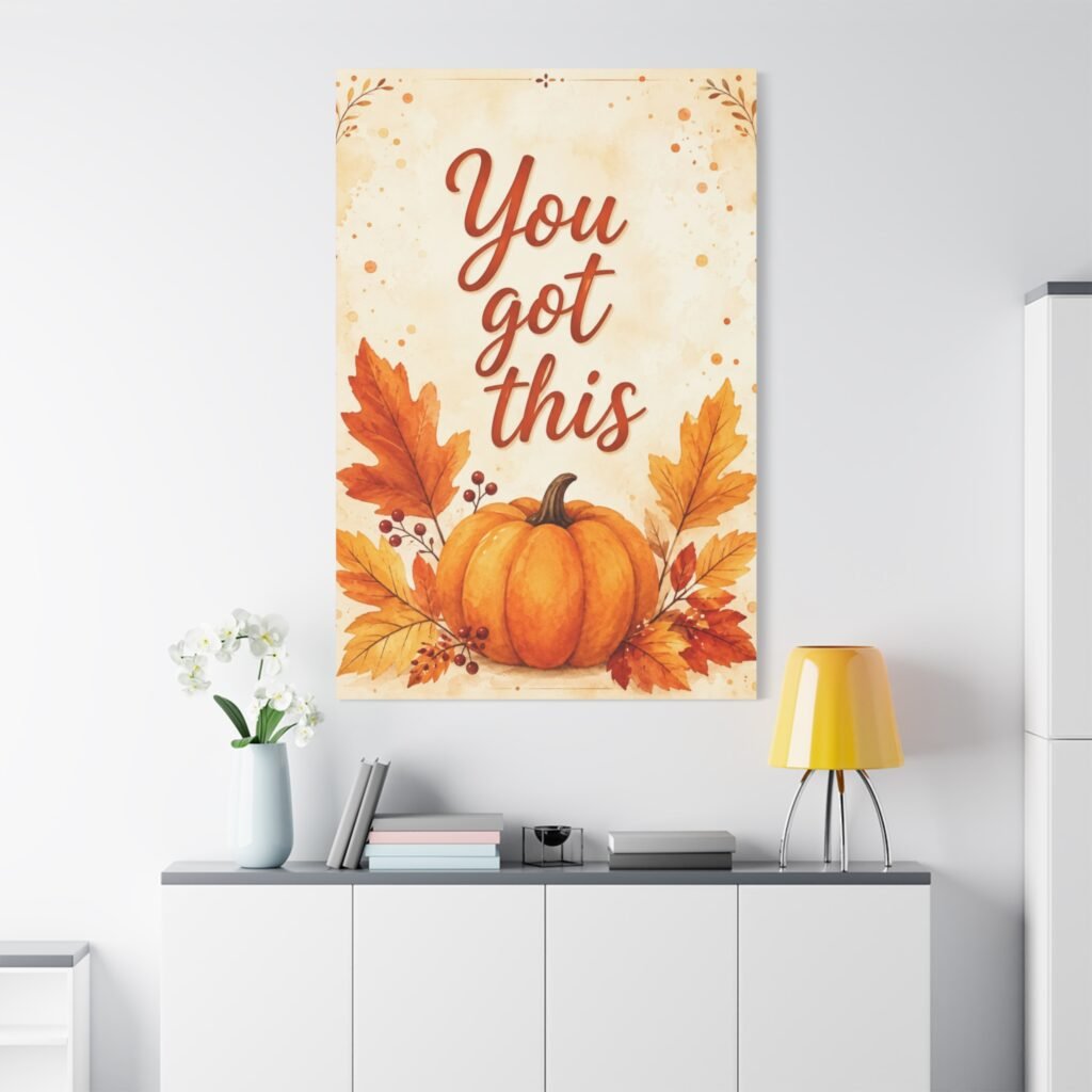 You Got This Pumpkin Wall Canvas
