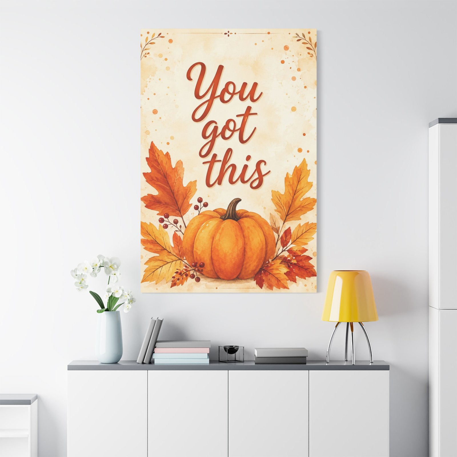 You Got This Pumpkin Wall Canvas - Image 1