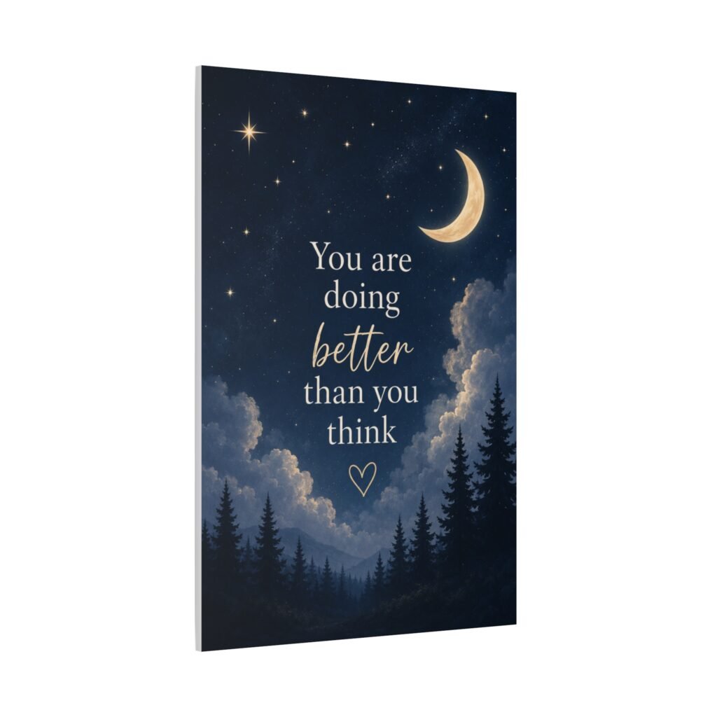 Inspirational Night Sky Canvas — “You Are Doing Better Than You Think”