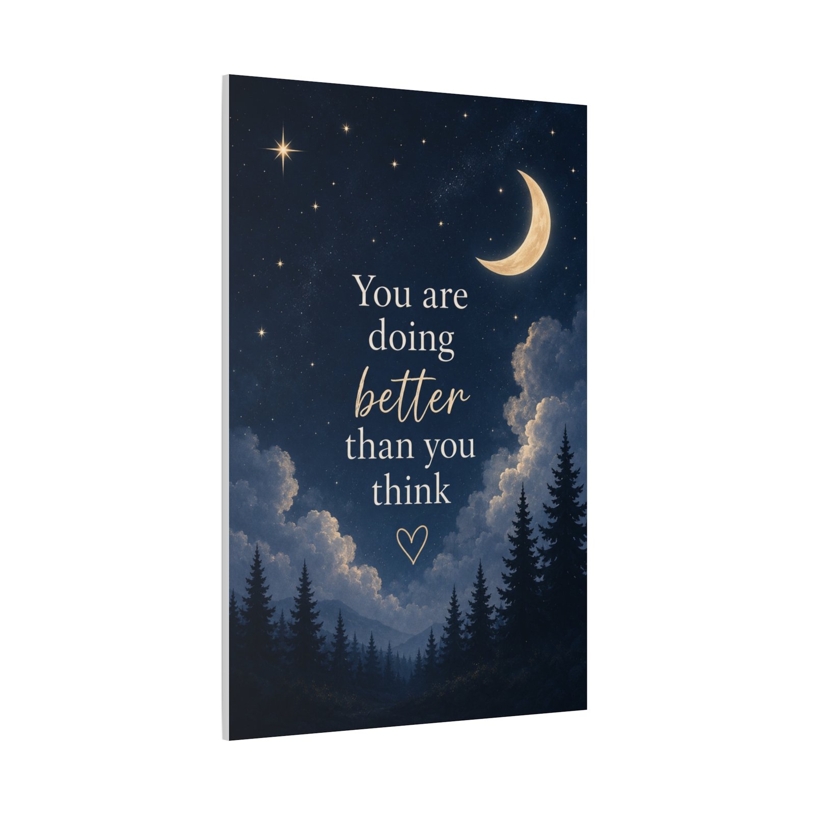 Inspirational Night Sky Canvas — “You Are Doing Better Than You Think” - Image 3