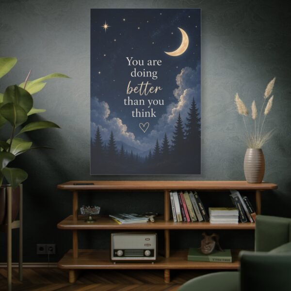 Inspirational Night Sky Canvas — “You Are Doing Better Than You Think” - Image 5