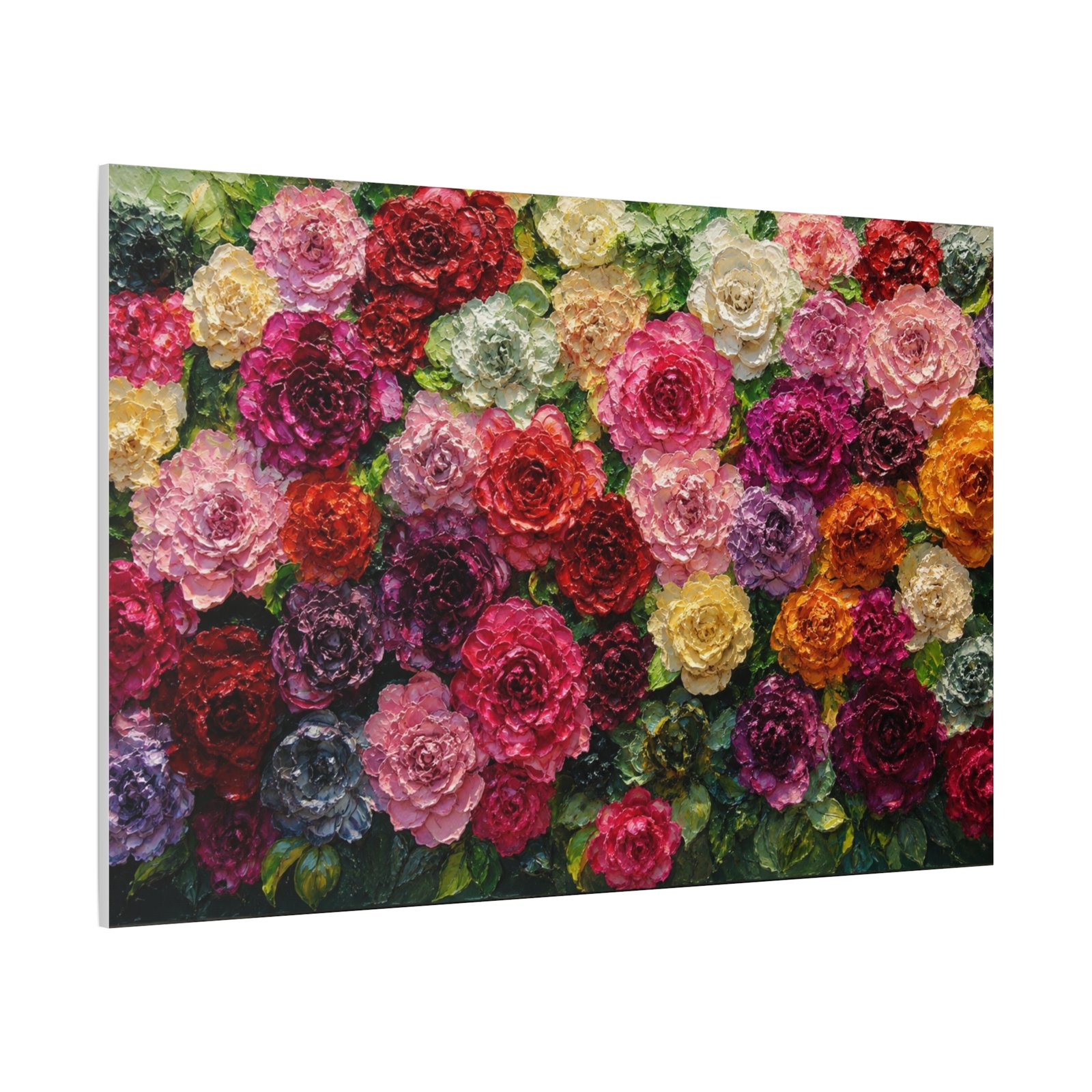 Floral Rose Garden Matte Canvas Print — Stretched Wall Art - Image 3