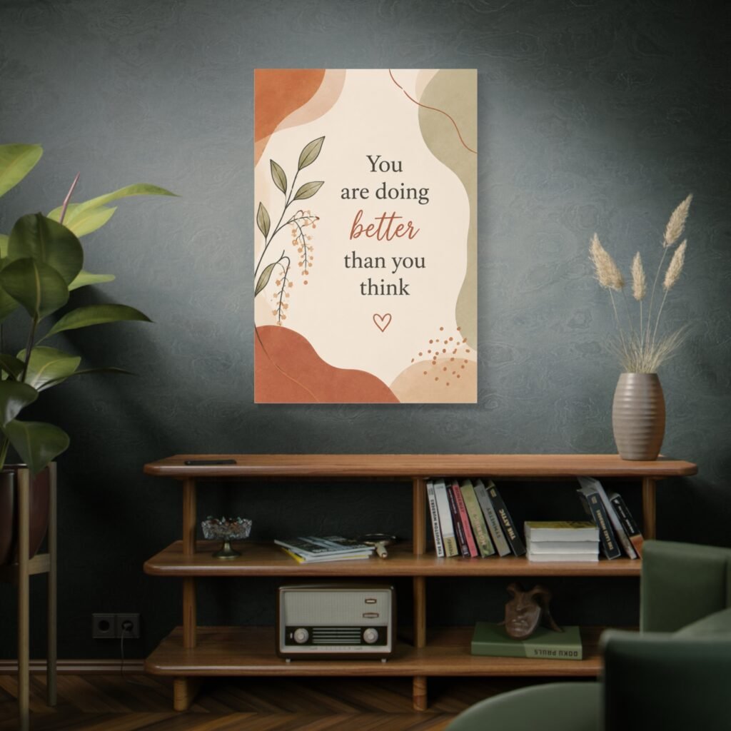 Inspirational Canvas Wall Art – “You Are Doing Better Than You Think”