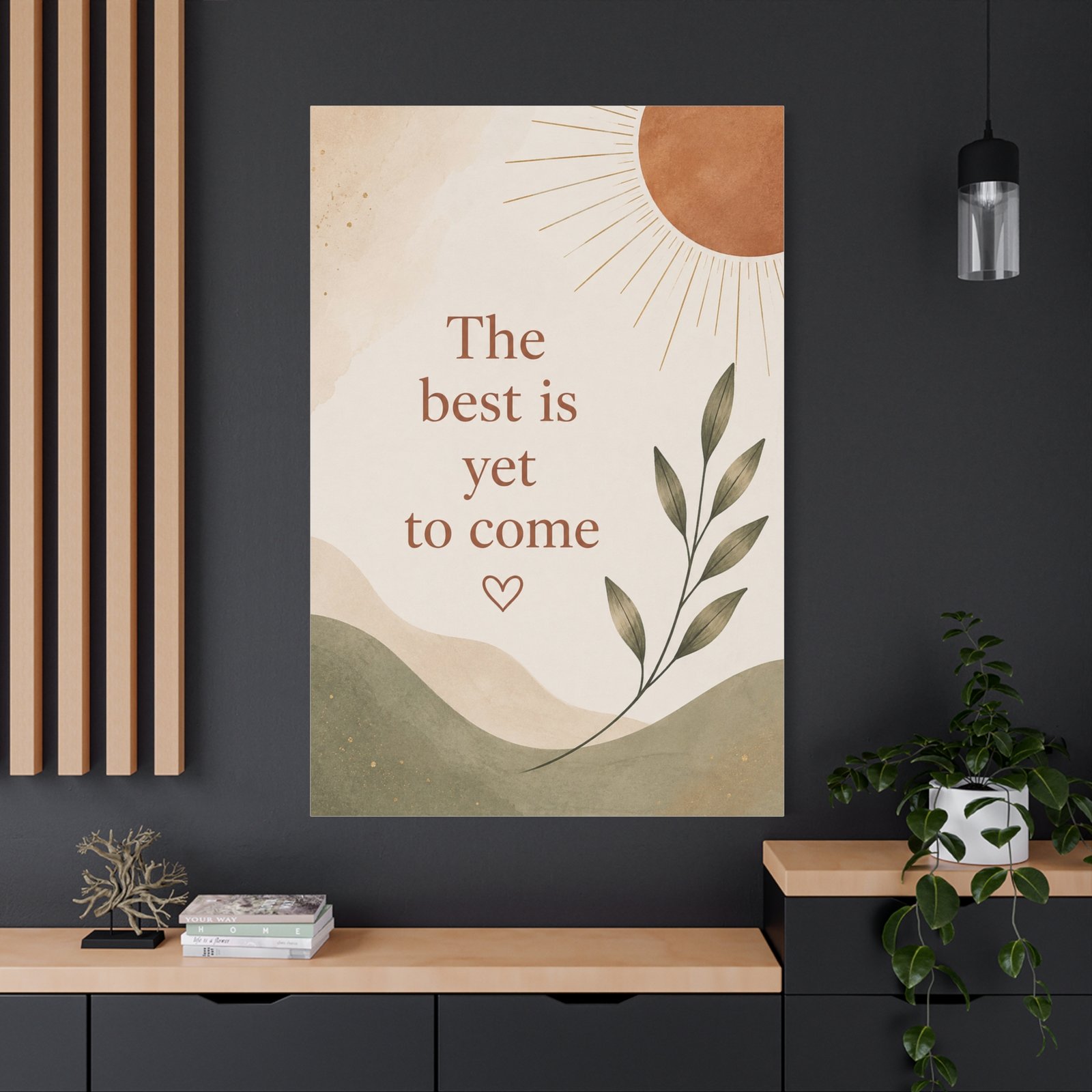Inspirational Wall Canvas - "The Best Is Yet To Come" Matte Stretched Art - Image 4