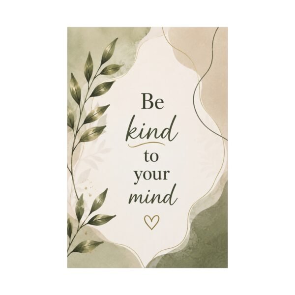 Be Kind to Your Mind Matte Canvas Wall Art - Image 2