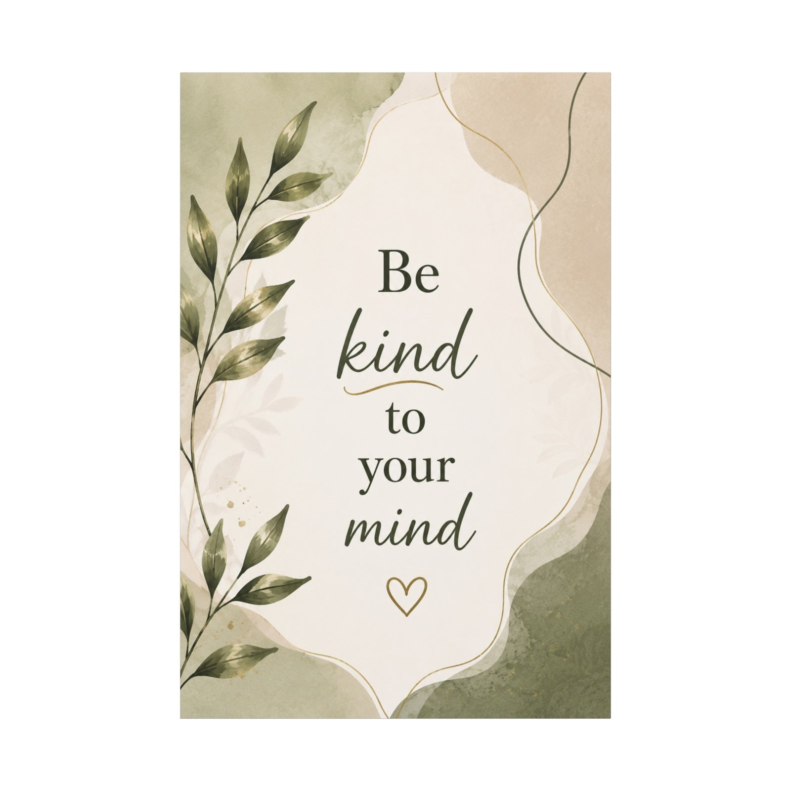 Be Kind to Your Mind Matte Canvas Wall Art - Image 2