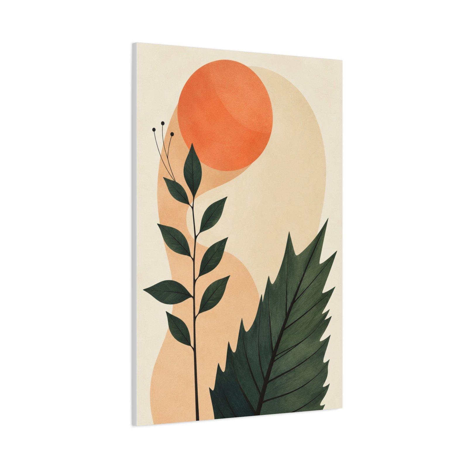 Botanical Abstract Canvas Print — Minimal Plant Art Wall Decor - Image 3
