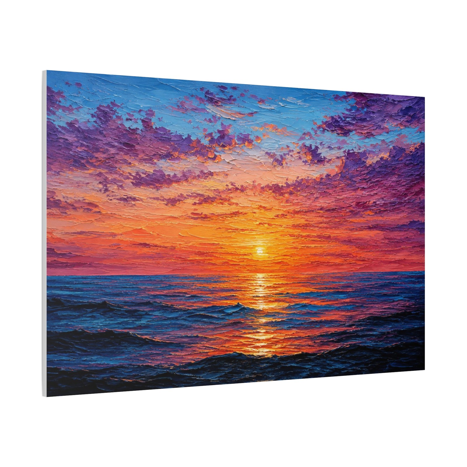 Sunset Ocean Matte Canvas Print — Stretched Wall Art - Image 2