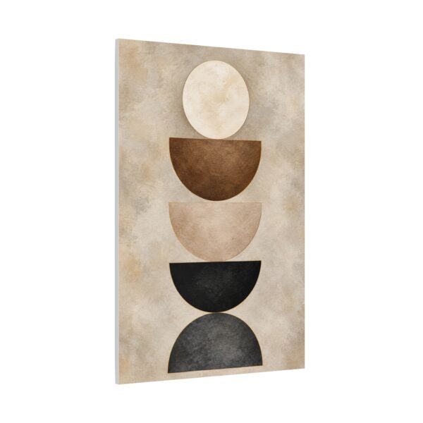 Abstract Stacked Semi-Circles Matte Canvas Wall Art — Neutral Boho Decor - Image 3