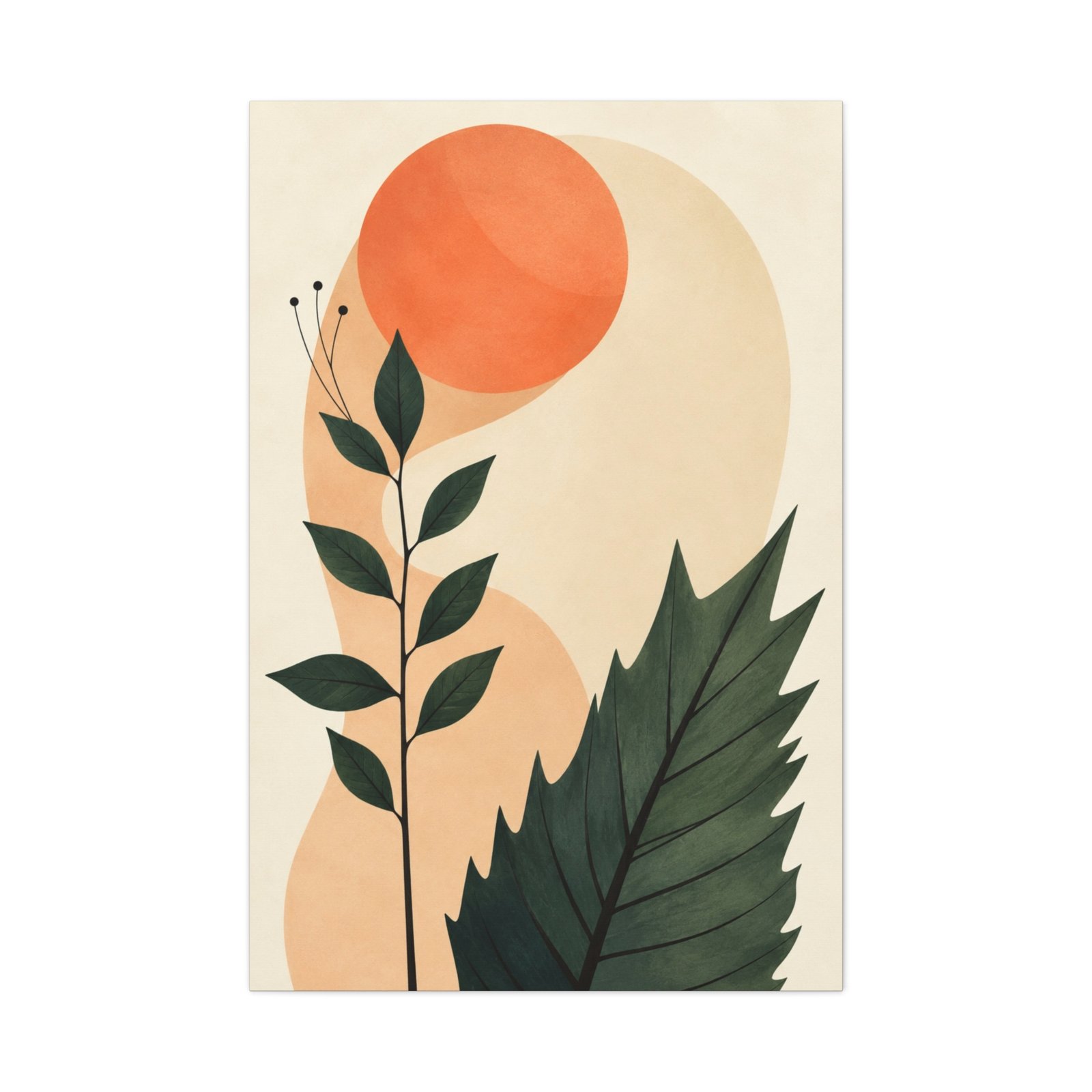 Botanical Abstract Canvas Print — Minimal Plant Art Wall Decor - Image 2