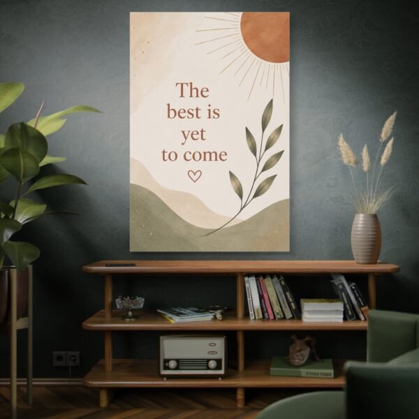 Inspirational Wall Canvas - "The Best Is Yet To Come" Matte Stretched Art - Image 5