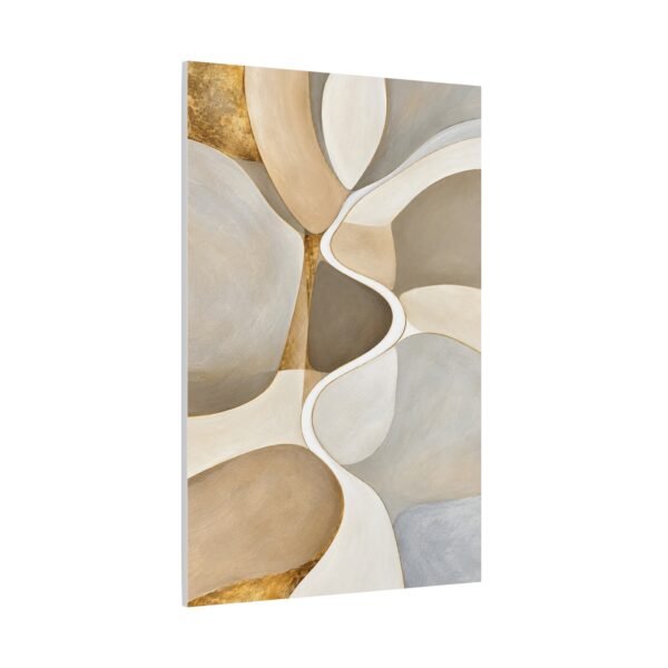 Abstract Neutral Tones Canvas Art — Organic Shapes Matte Stretched Print - Image 3