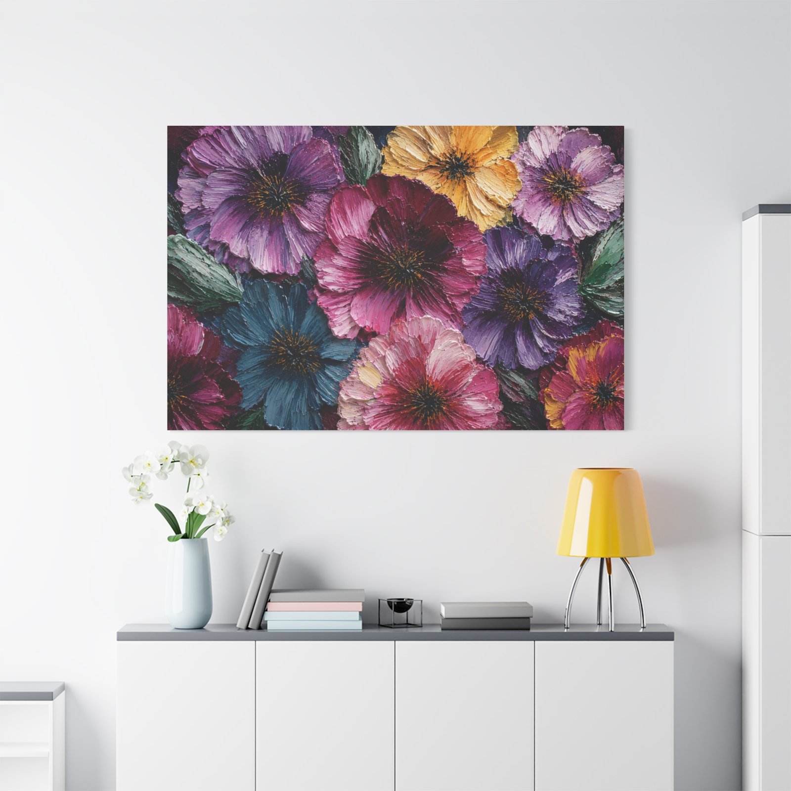 Floral Burst Matte Canvas Print — Stretched 1.25" - Image 1