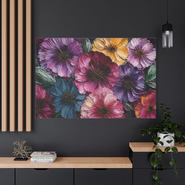 Floral Burst Matte Canvas Print — Stretched 1.25" - Image 4