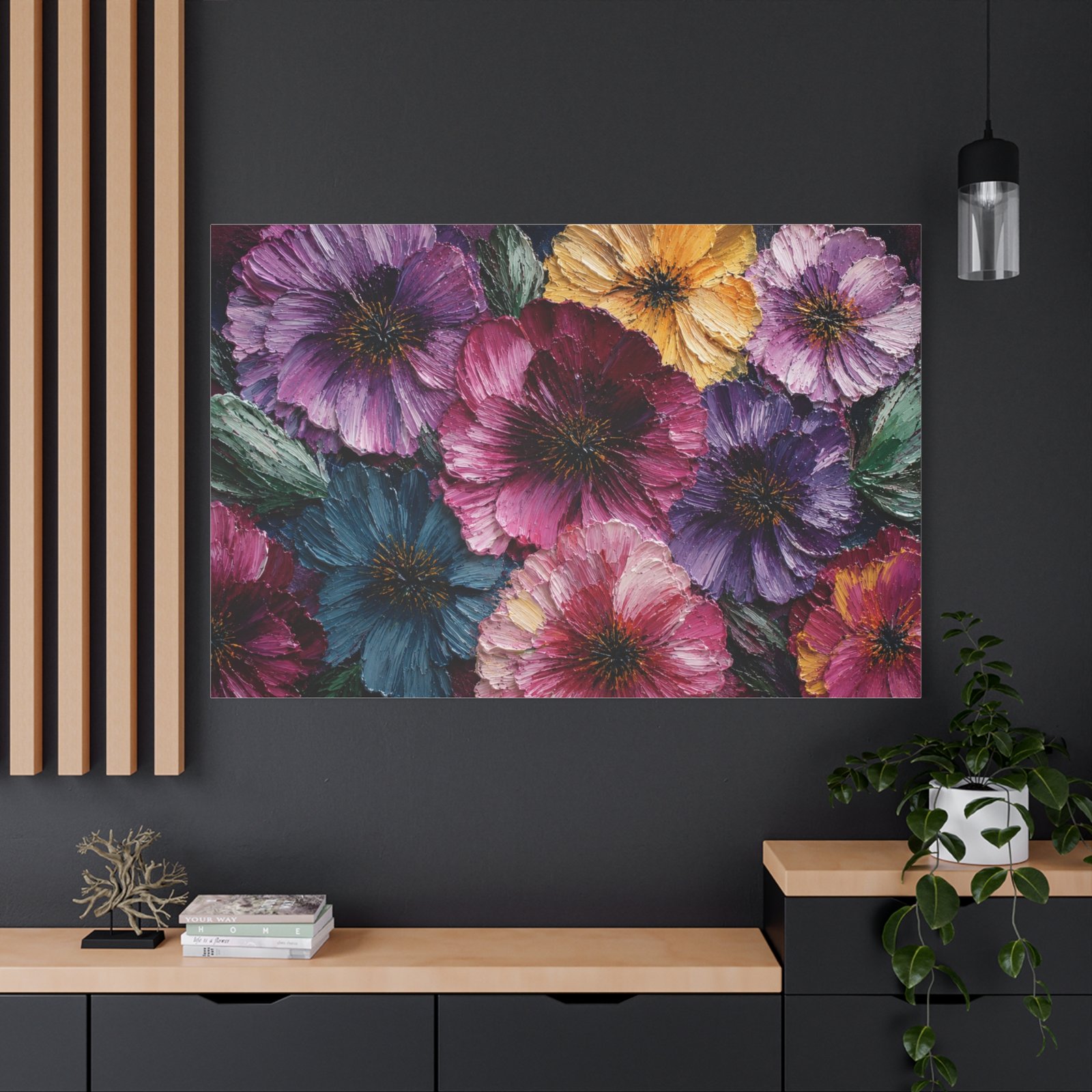 Floral Burst Matte Canvas Print — Stretched 1.25" - Image 4