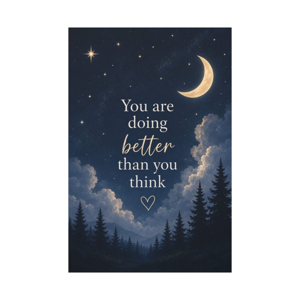 Inspirational Night Sky Canvas — “You Are Doing Better Than You Think”