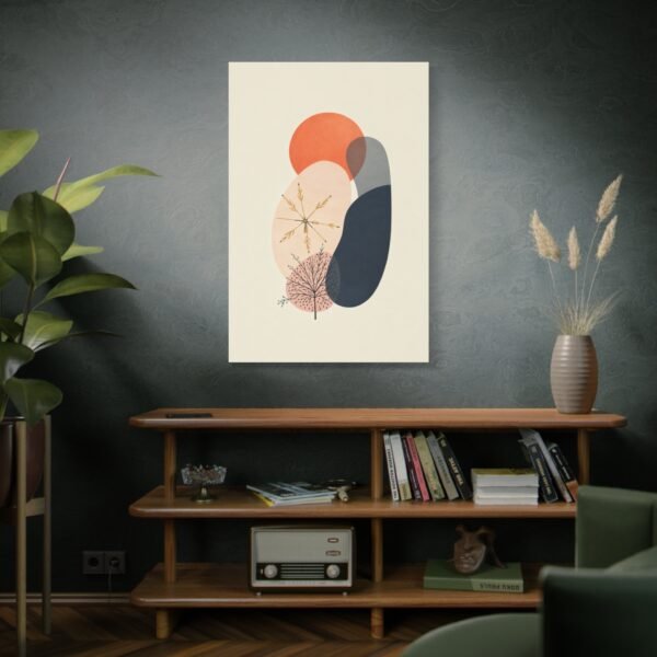 Abstract Organic Shapes Canvas Wall Art — Modern Mid-Century Botanical Print - Image 5