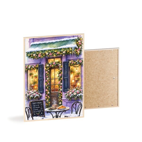 Winter Café Framed Poster — Cozy Snowy Bistro Wall Art - Image 4