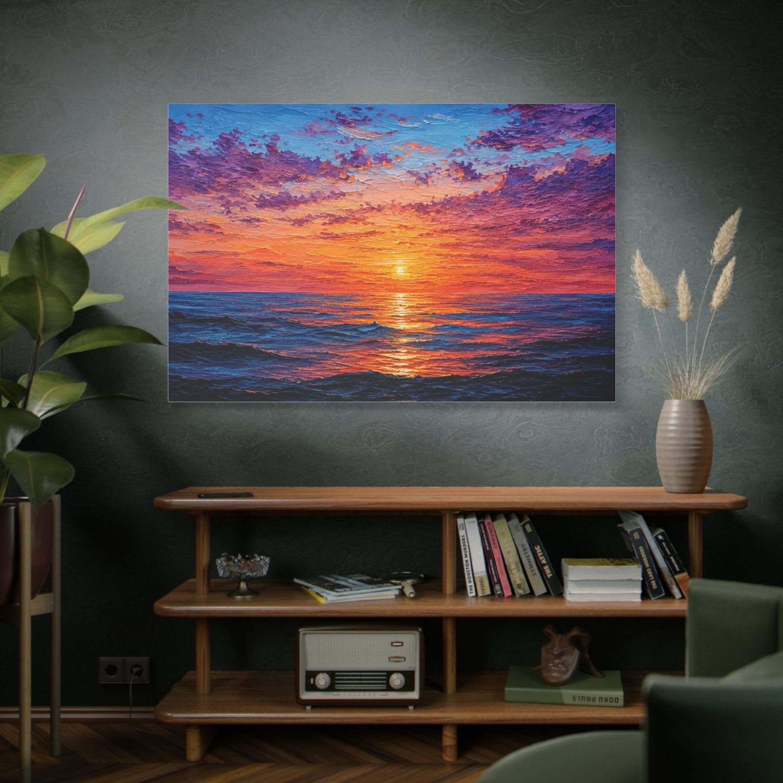 Sunset Ocean Matte Canvas Print — Stretched Wall Art - Image 5