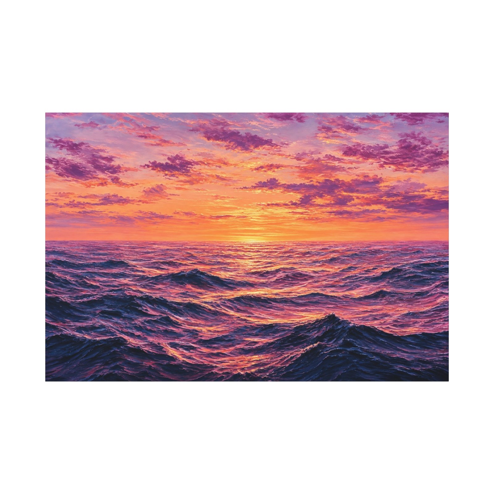 Sunset Ocean Canvas Print — Vibrant Seascape Wall Art - Image 1