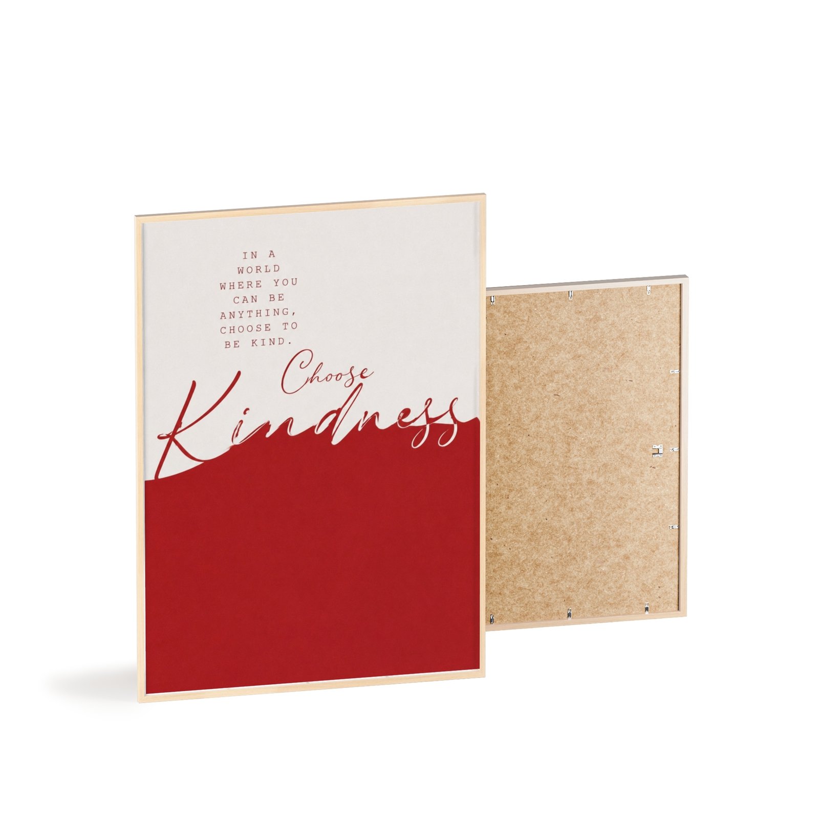 Choose Kindness Framed Poster — Inspirational Red Wall Art - Image 4