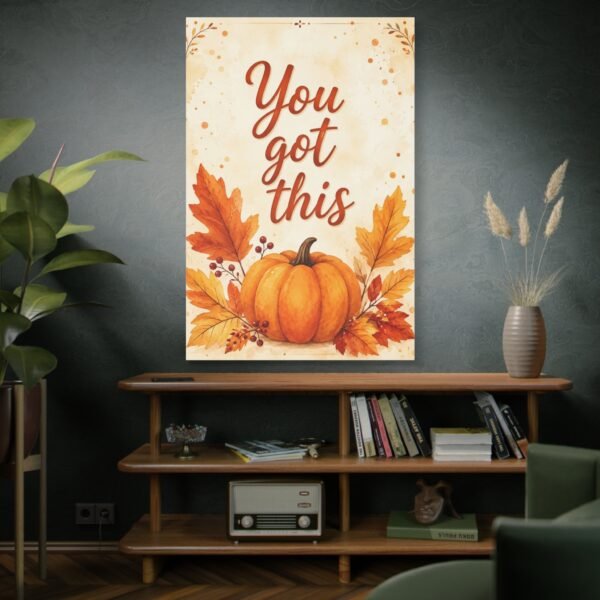 You Got This Pumpkin Wall Canvas - Image 5