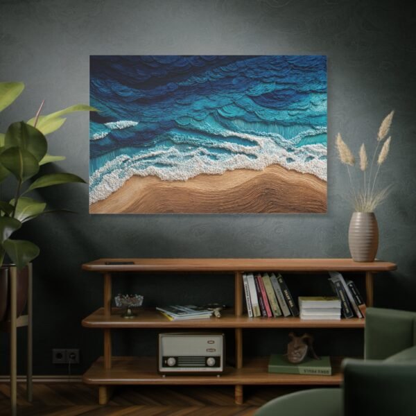 Ocean Waves Matte Canvas Print — Stretched Beach Wall Art - Image 5