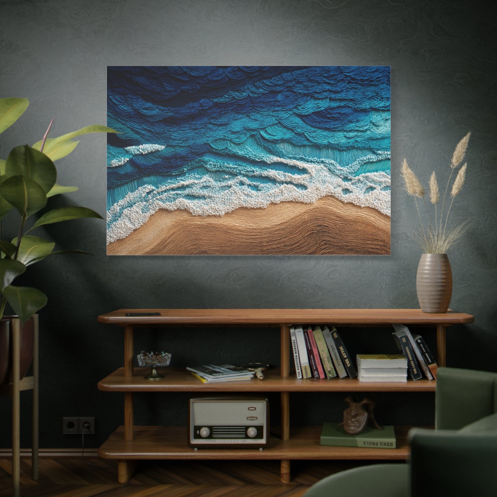 Ocean Waves Matte Canvas Print — Stretched Beach Wall Art - Image 5
