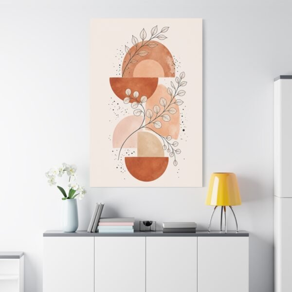 Abstract Terracotta Botanical Canvas - Image 1
