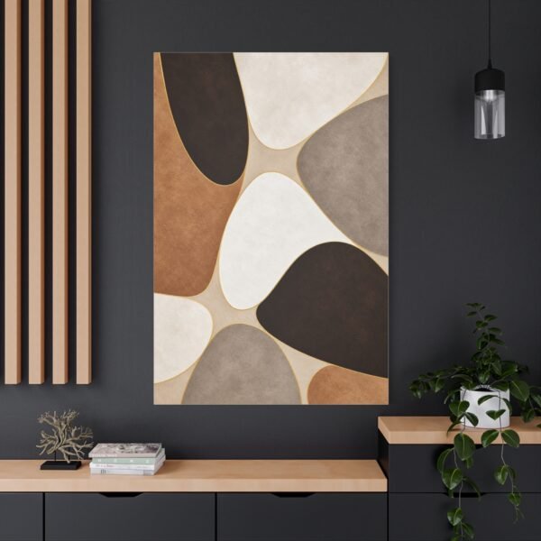 Abstract Earth Tone Canvas Print — Organic Shapes Wall Art - Image 4