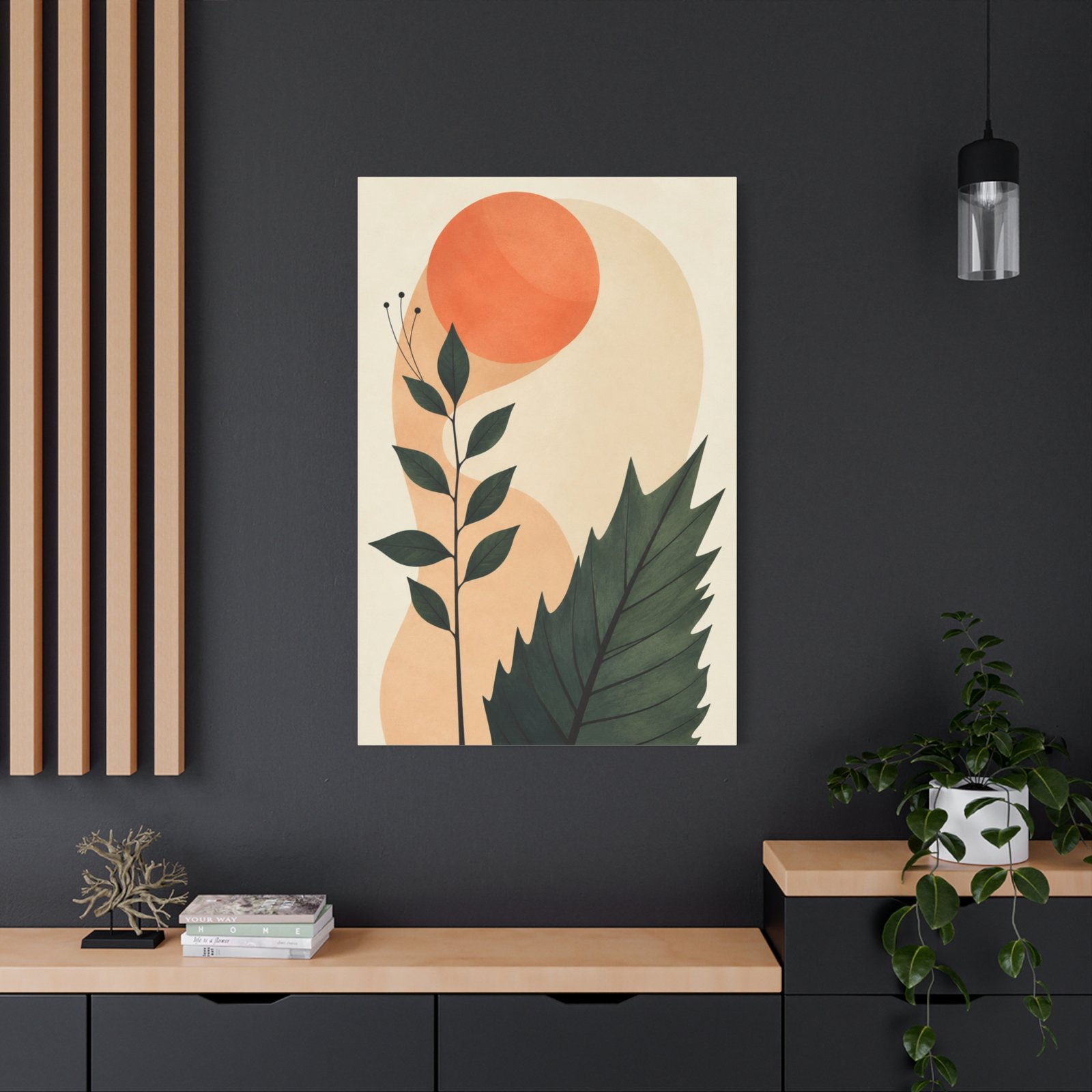 Botanical Abstract Canvas Print — Minimal Plant Art Wall Decor - Image 4