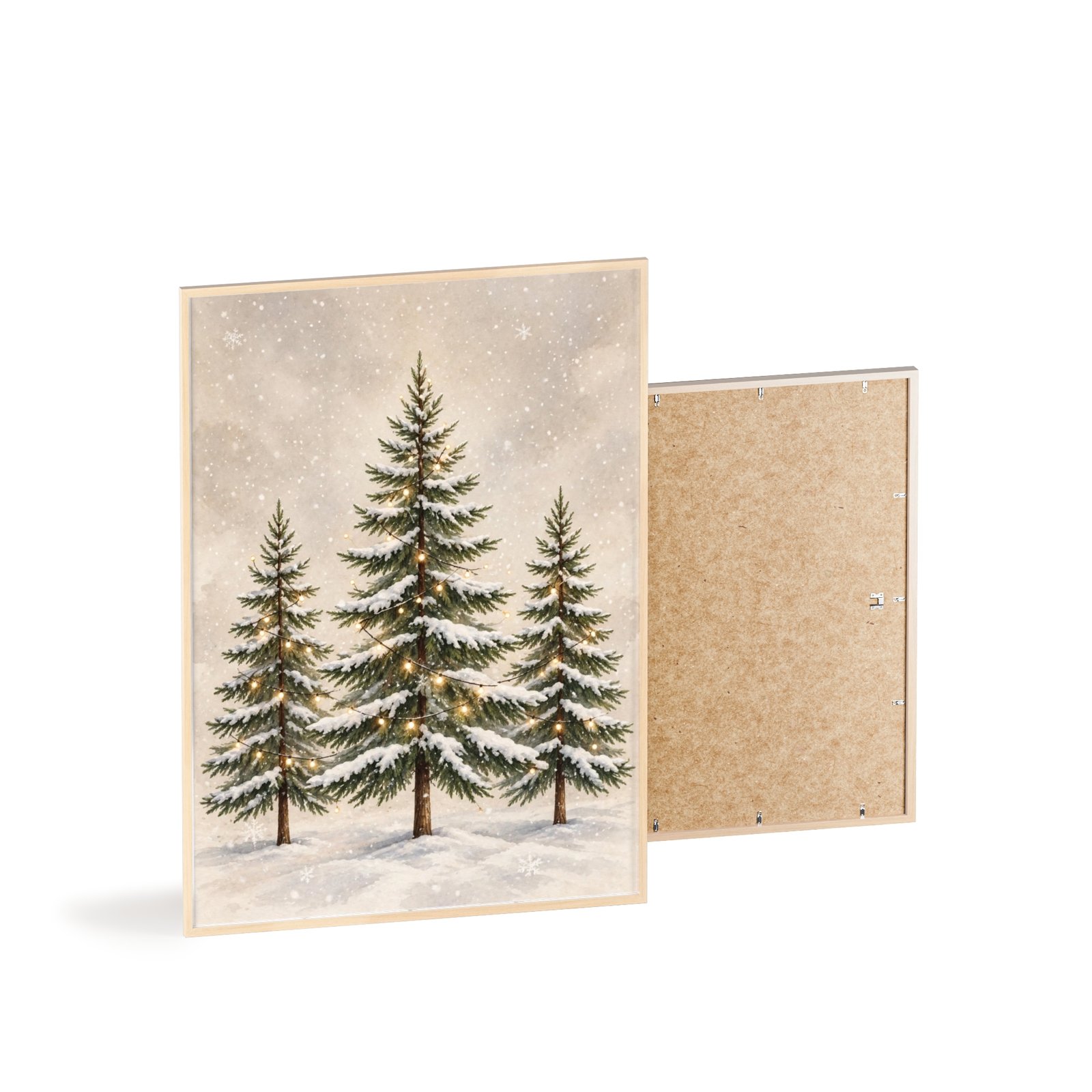 Framed Winter Pines Poster — Snowy Christmas Tree Wall Art - Image 4