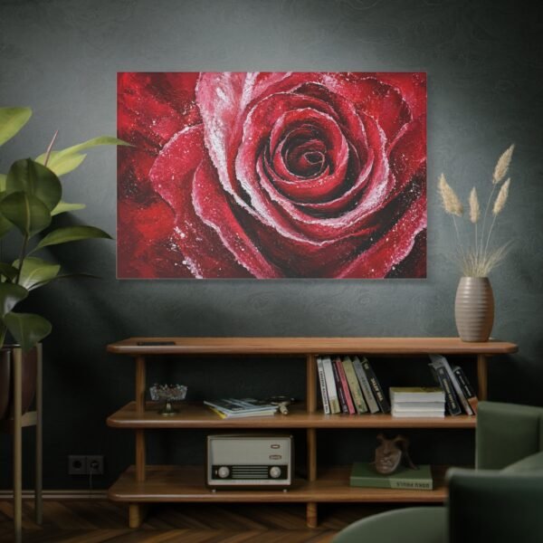 Red Rose Close-Up Matte Canvas Print — Stretched Wall Art - Image 5