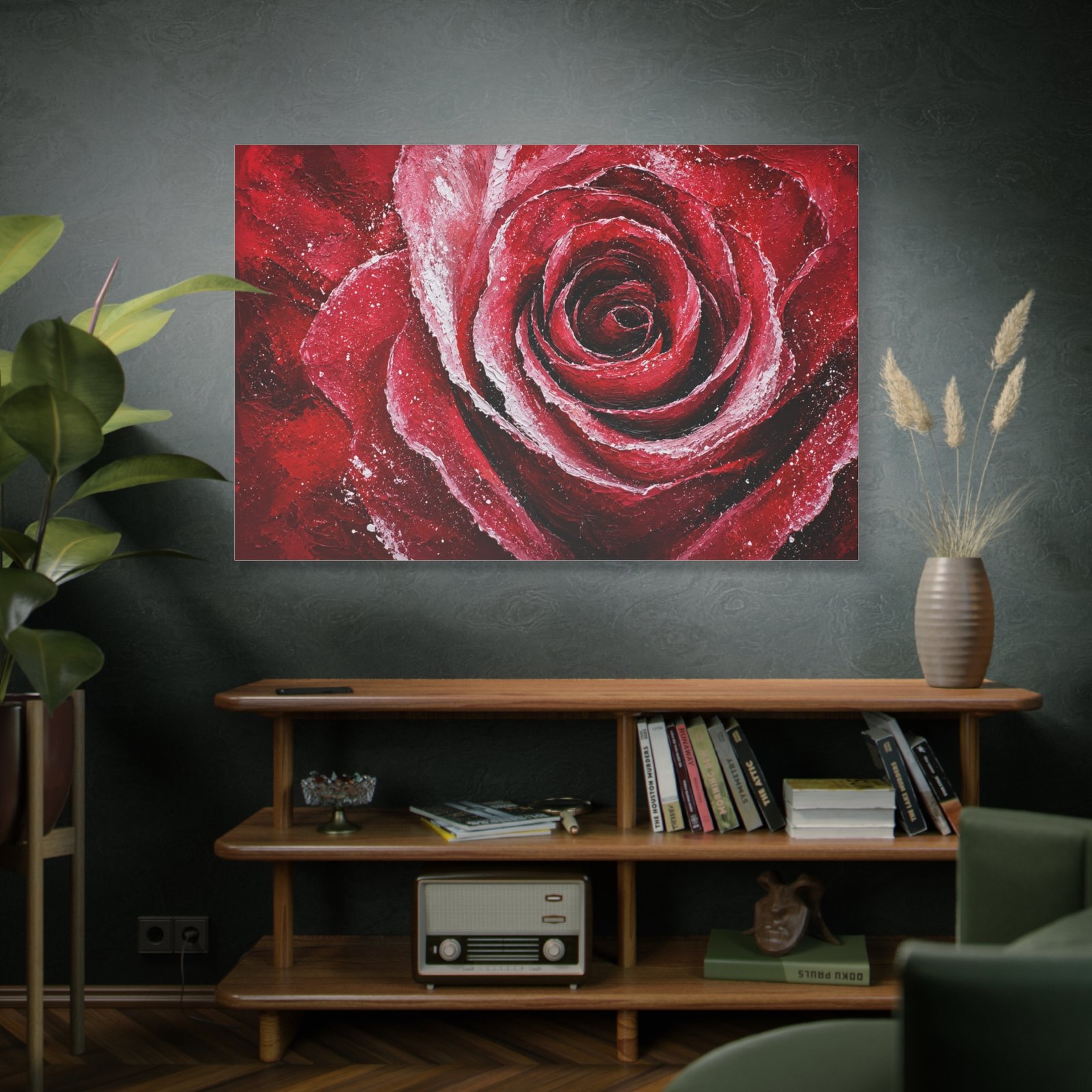 Red Rose Close-Up Matte Canvas Print — Stretched Wall Art - Image 5