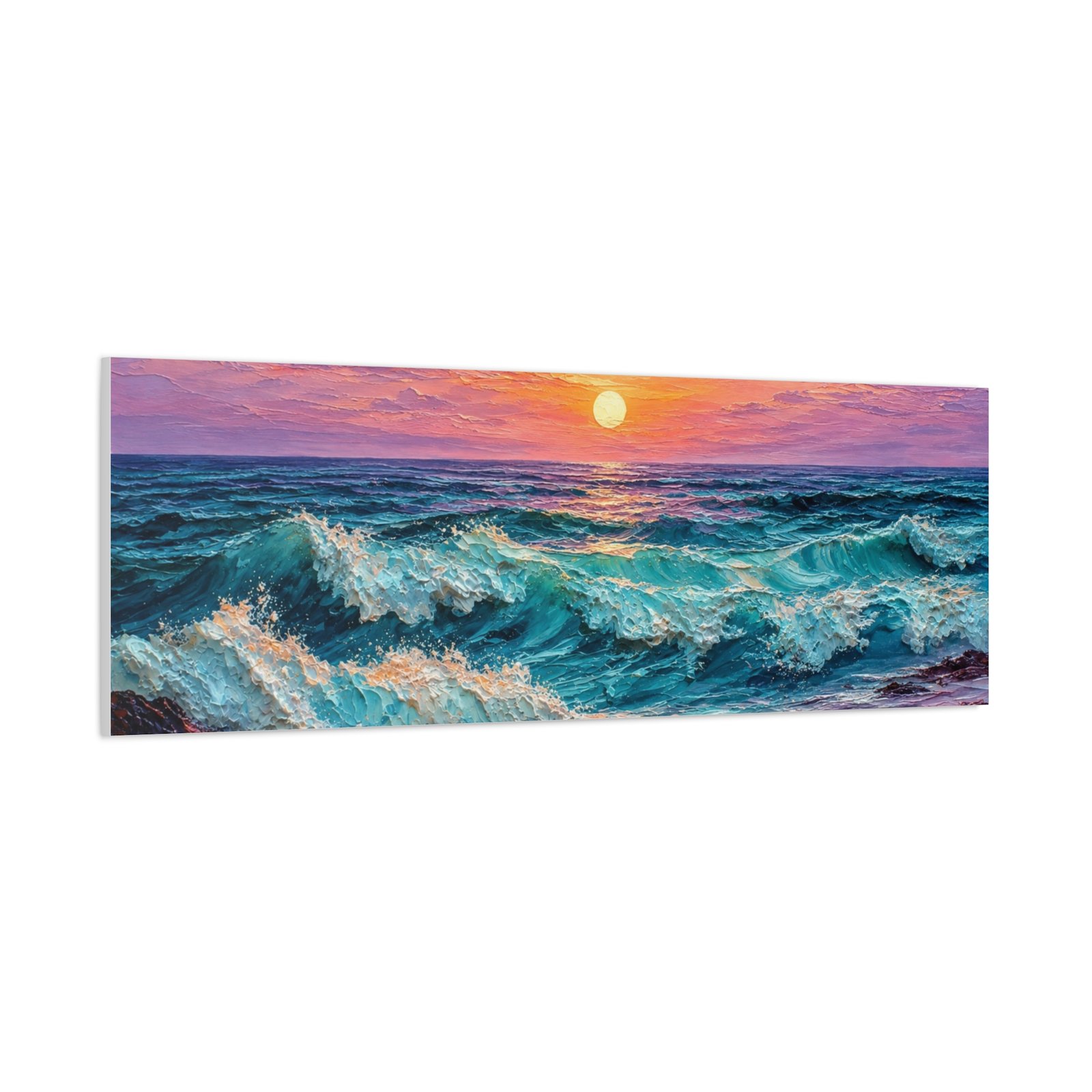 Sunset Ocean Waves Matte Canvas Print — Seaside Beach Wall Art - Image 46