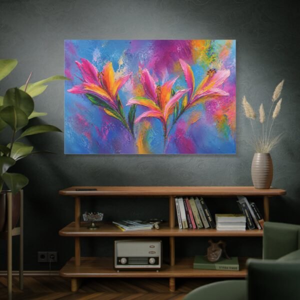 Vibrant Tropical Blossoms Matte Canvas Print - Image 5